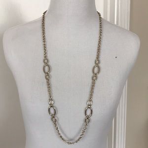 Banana Republic Pale Gold Long Link Necklace